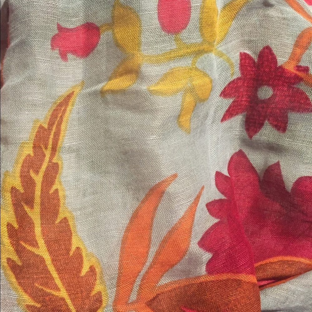 Spartina 449 Infinity Scarf with Tassels Indian Flower  - NWT Retired Pattern - Picture 6 of 9